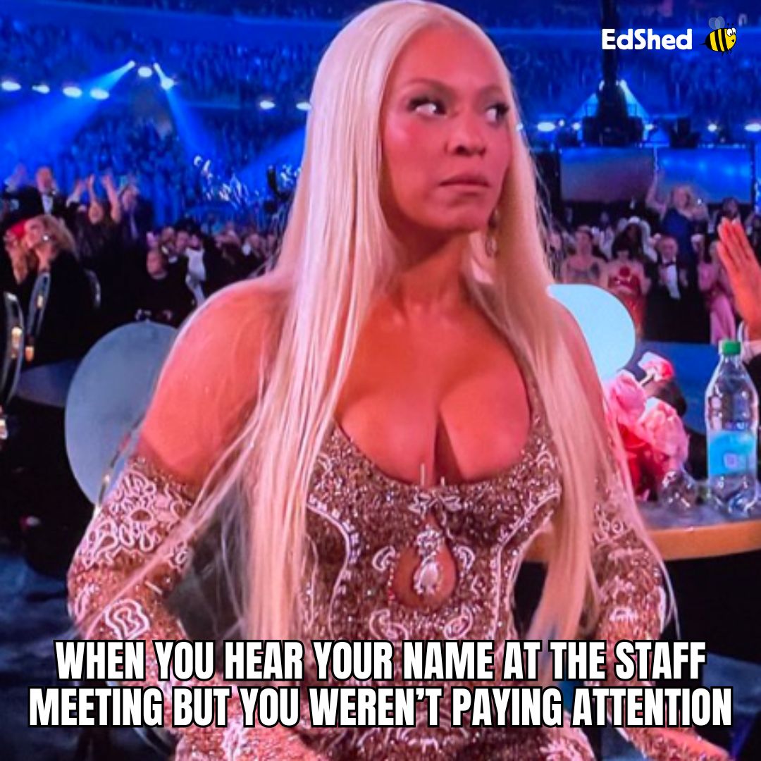 edshed's tweet photo. This year's Grammy Awards were inspirational! π
πππ©πΆ
#teachers #workmemes #teacherlife #teacherthings #teachermemes #edshed #educators #teachersofinstagram #educatorsofinstagram #GrammyAwards #Grammys2025 https://t.co/HsXEDQvIFB