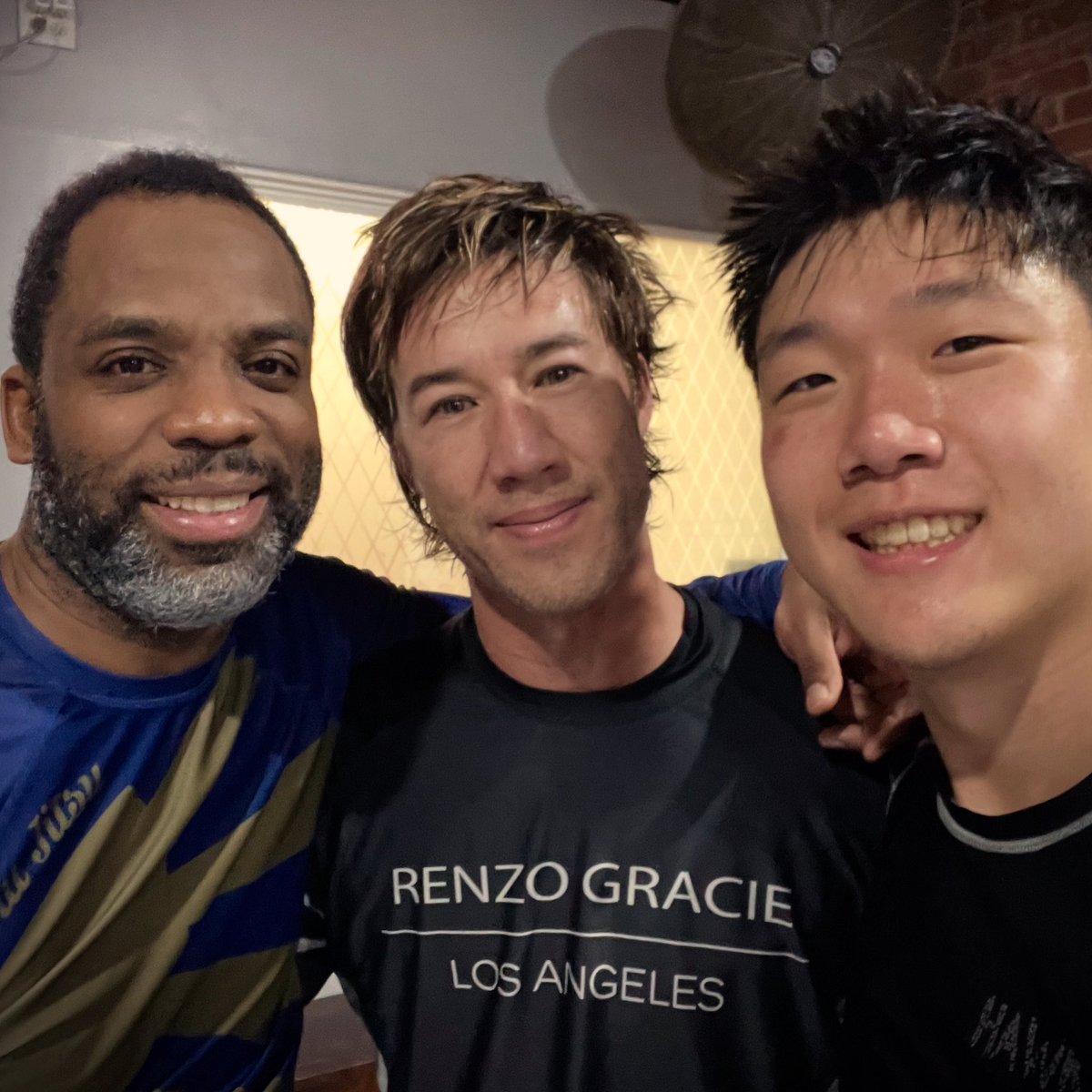 BrendanDrums's tweet photo. … back for a day with professor Armand, young lion Josh, and rest of the gang at @RenzoGracieLos1 🥋
#jiujitsu #ghostpod #podzero #home https://t.co/KiNOFRLL0K