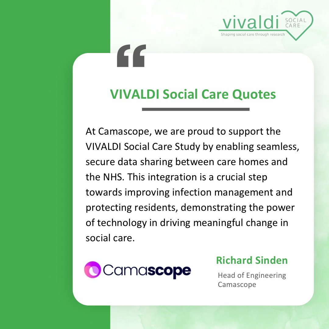We’re delighted that data collection has now begun on the VIVALDI Social Care project between <a href="/Camascope/">Camascope</a>  and Summerlands Care Home. 

Richard, Head of Engineering at Camascope told us why Camascope are delighted to be involved too! 

You can read more about VIVALDI Social Care