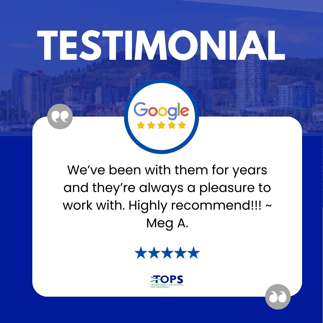 TOPSsolutions's tweet image. #ThankfulThursday

We&apos;re so thankful for our wonderful clients.  We especially love when they share great feedback with us.  Thank you Meg 🙏

#LocalMatters #KelownaTelecom #Testimonial #Thankful #Feedback