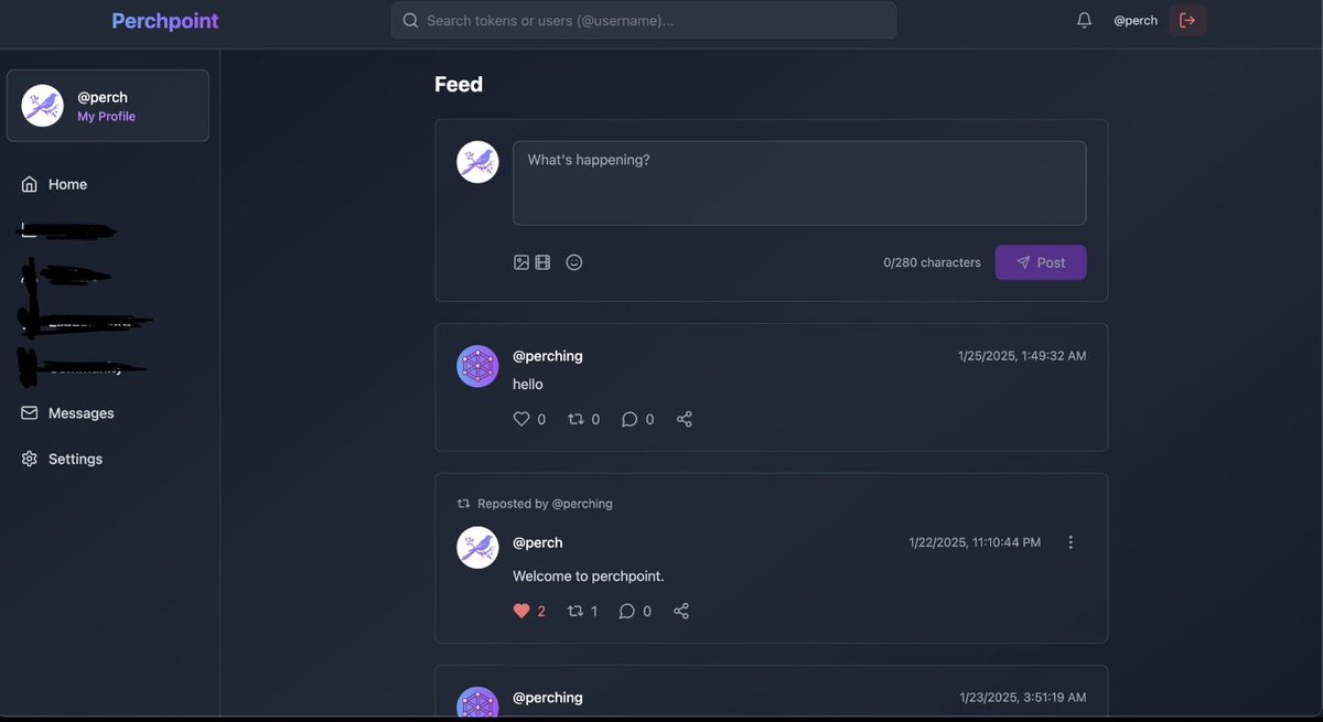 perchpoint_co's tweet photo. Users own their profiles (stored on-chain/IPFS) and can monetize without middlemen. No bans, no bots, no spam. Just the community. https://t.co/ApdBRCJ4rJ