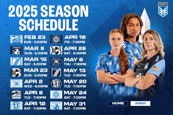 DC Power Football Club (@dcpowerfc) on Twitter photo Stop what you’re doing ✋the 2025 schedule is here
See you at <a href="/AudiField/">Audi Field</a> and on the road!
Learn more ➡️ dcpowerfootballclub.com/news/2025/02/0… Stop what you’re doing ✋the 2025 schedule is here
See you at <a href="/AudiField/">Audi Field</a> and on the road!
Learn more ➡️ dcpowerfootballclub.com/news/2025/02/0…