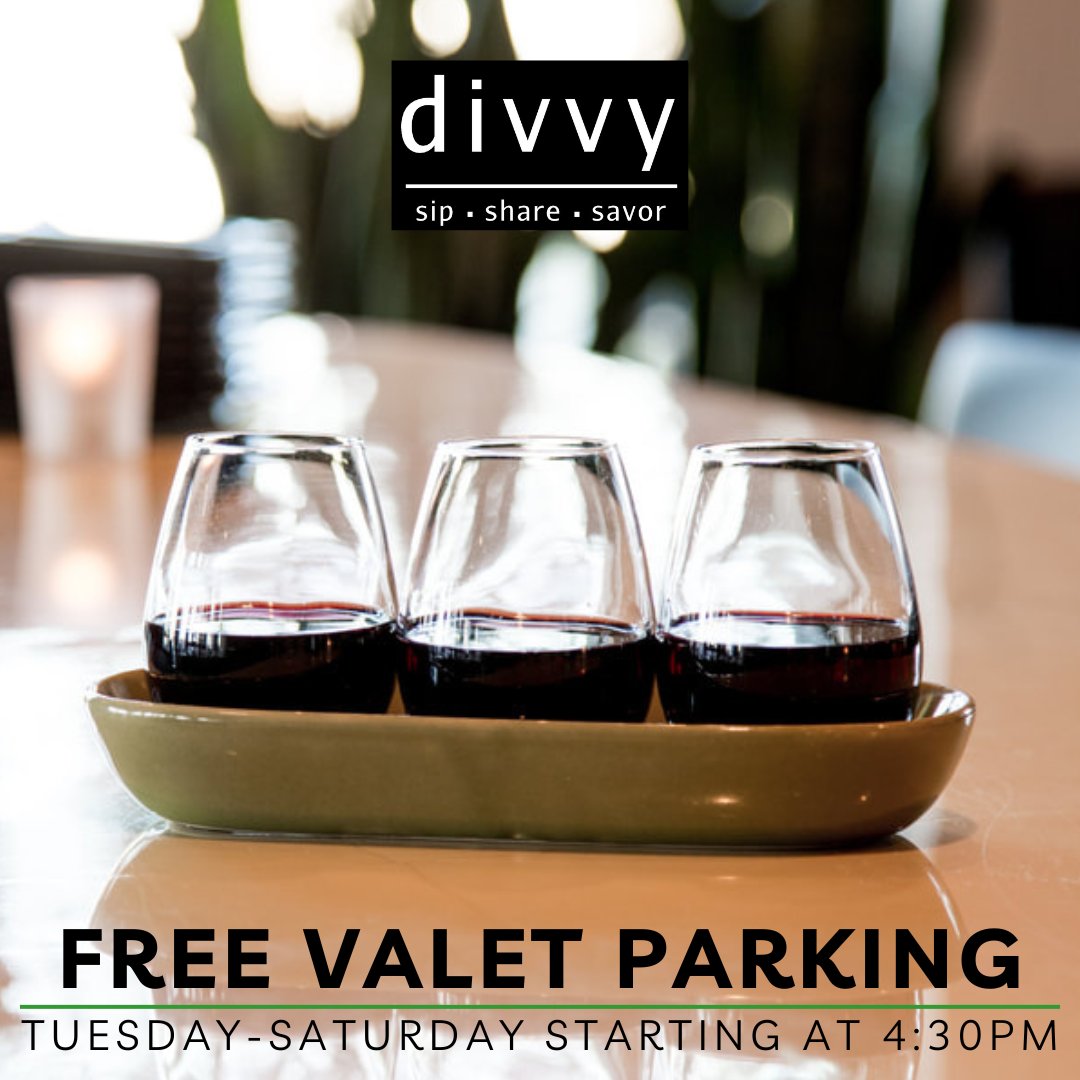 divvycarmel's tweet photo. Make your dining experience even more effortless, enjoy free valet parking when you dine with us!

#divvy #ShareTheExperience #CarmelCityCenter #CarmelIN https://t.co/RLbNb6k6Ea