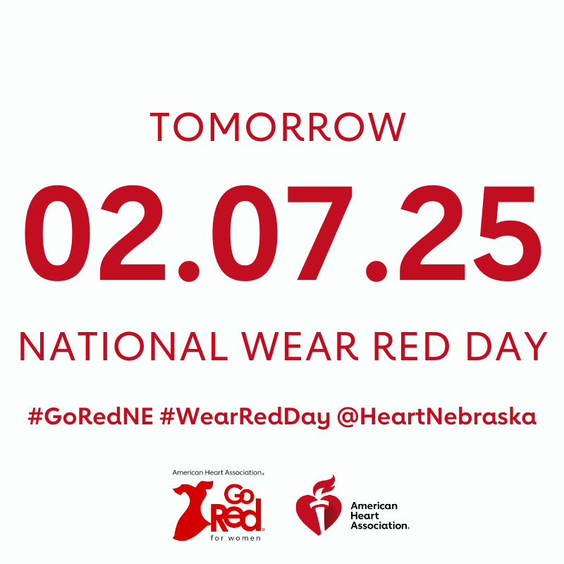 HeartNebraska's tweet photo. For over 20 years, thousands of media personalities have helped raise awareness by wearing red on #WearRedDay! Will you join us tmrw?
@RodFowlerKLKN @AndrewWardKLKN @Kenzie8Johnson @AnnElming @rustywx https://t.co/oZAQJUG3MV
