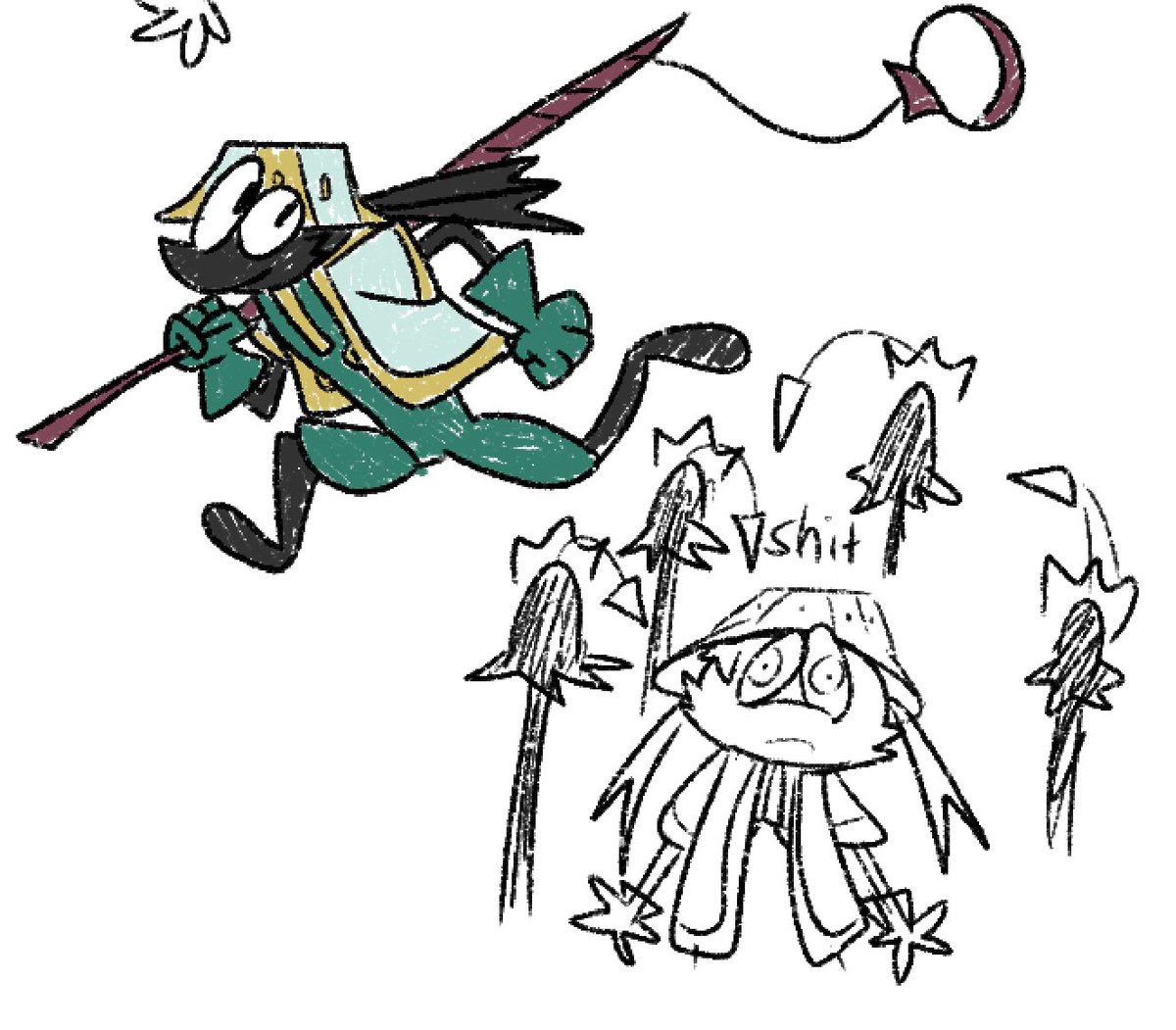 SooplaleBugman's tweet photo. Some doodles I did of caster and tackle from the big catch it’s an awesome demo! I can’t wait for the full game! #thebigcatch #thebigcatchtacklebox #doodles https://t.co/IsyT0uiIuA