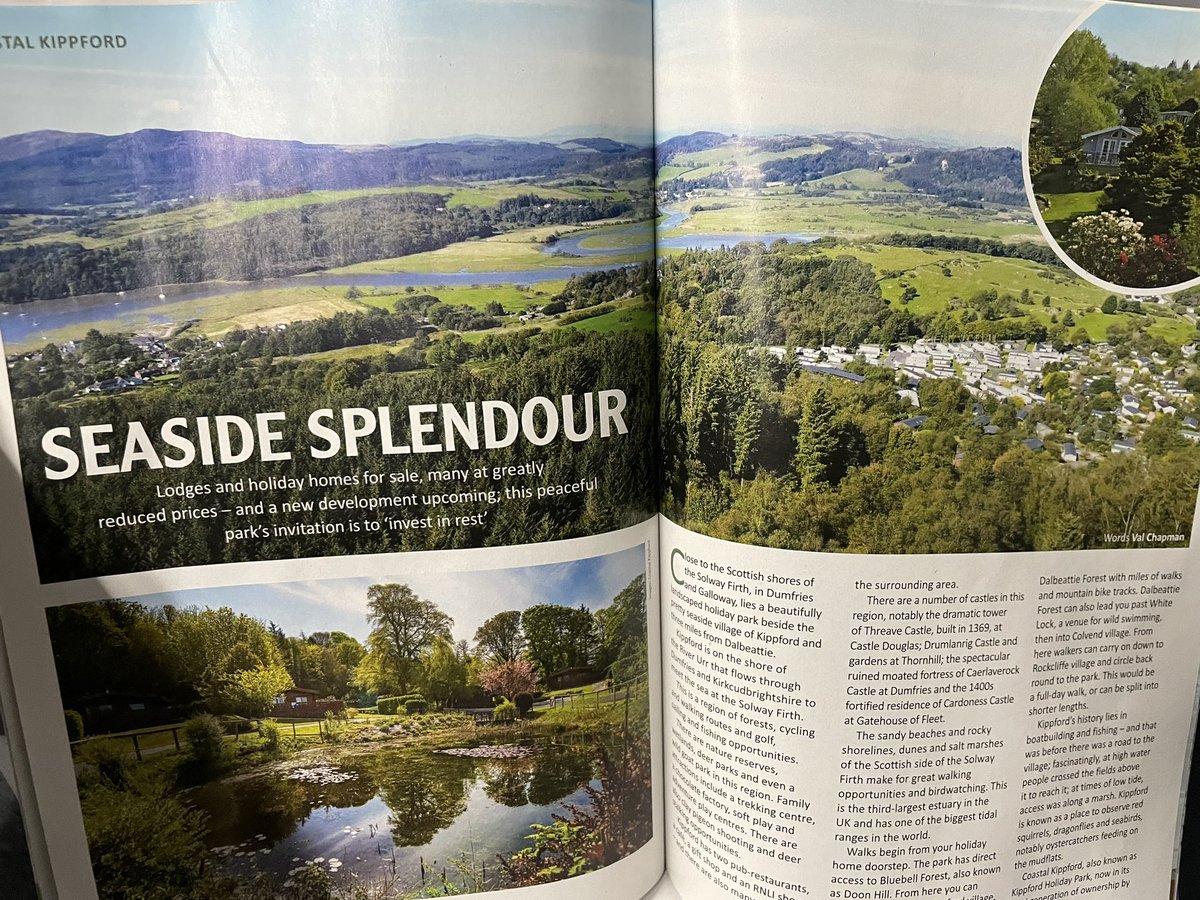 Coastal Kippford holiday park is Proud to be featured in Park &amp; Holiday Home Inspiration magazine rolled out at the SEC Glasgow Caravan show today. A perfect coastal holiday location. Come &amp; join our community &amp; invest in rest today.