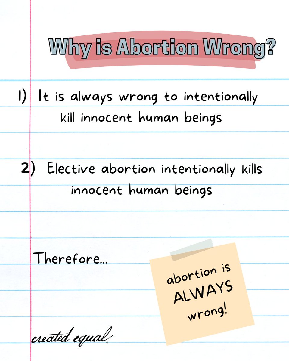 createdequalorg's tweet photo. Every single abortion kills an innocent human being.

#endabortion #abortionkills #abortioniswrong https://t.co/z0QQY2JsPb