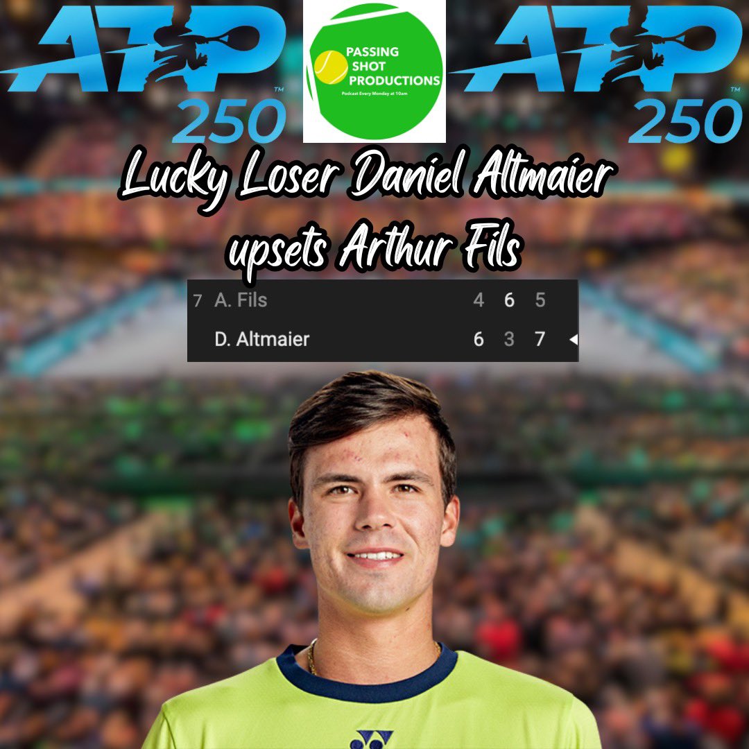 PassingShotProd's tweet photo. Biggest win in a long term for Daniel Altmaier who takes out Arthur Fils in three sets! https://t.co/lMAyuLm6yk