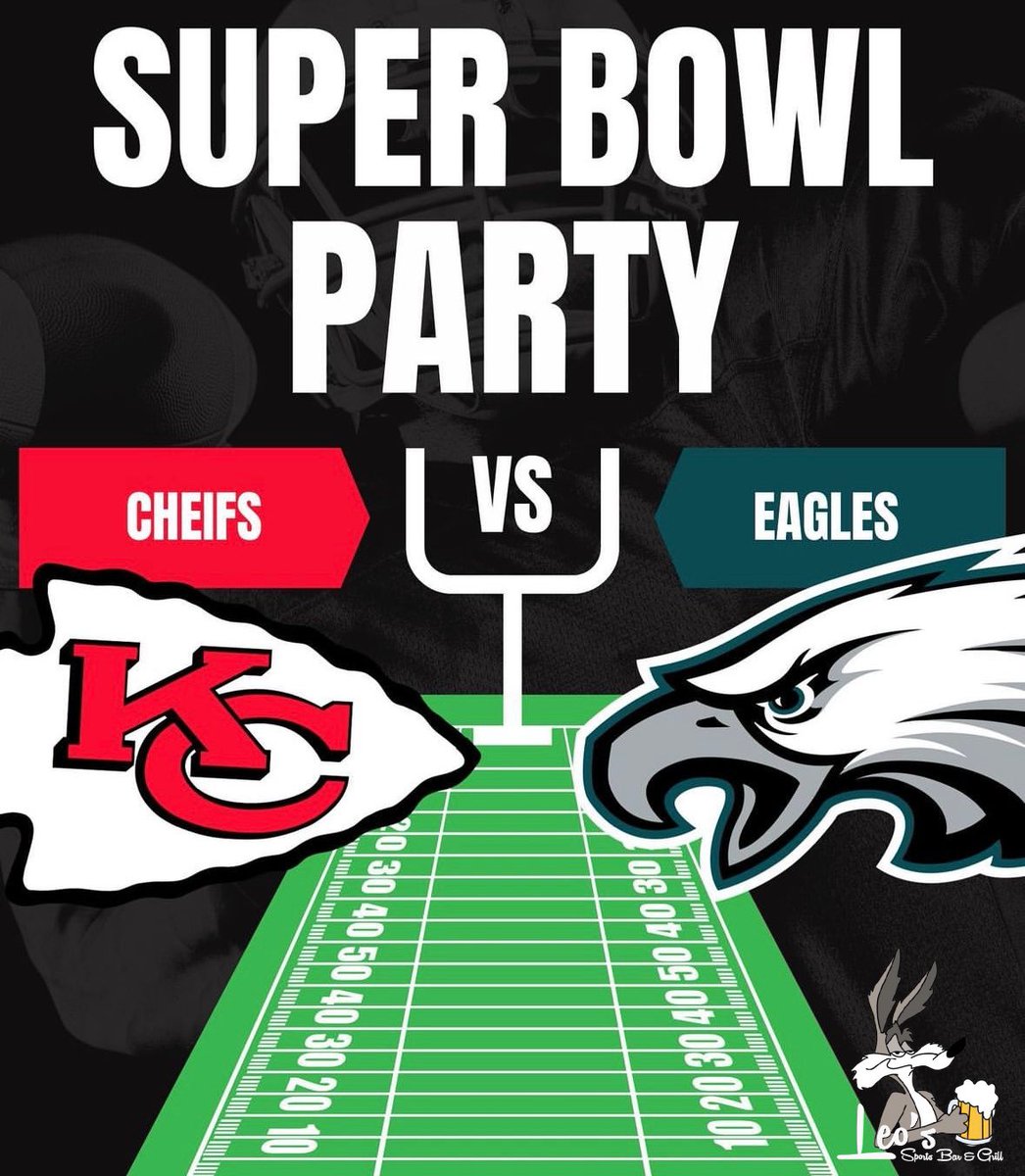 SUPER BOWL PARTY🥳

Leos will be opening at 2pm on Sunday! Pay $30 to get access to our taco &amp; nacho bar, &amp; all you can drink wells &amp; beer a We hope to see you all there!

-> If you were on the Leos big board this year, come enjoy the taco &amp; nacho bar + wells &amp; beer for FREE!