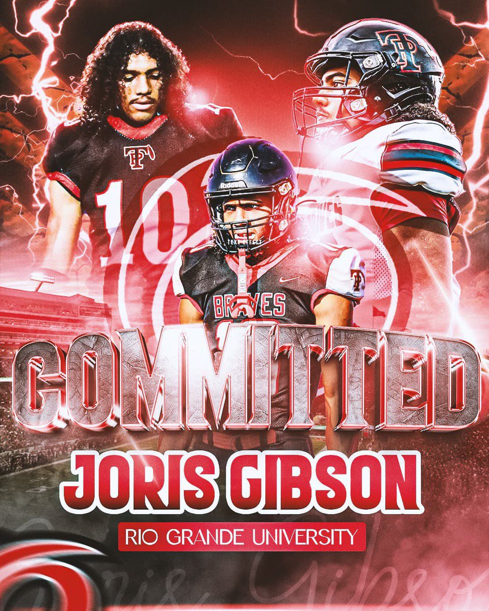 After conversations with my family, I can officially announce my commitment to play football and continue my education at Rio Grande University. I want to thank everyone who has supported me and help me get to the next level &amp; most importantly my family &amp; parents that I love in
