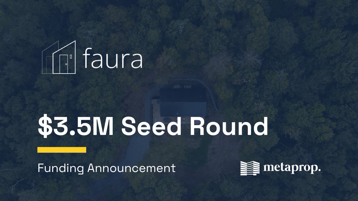 MetaProp (@metapropnyc) on Twitter photo We are thrilled to announce our investment in Faura's $3.5M Seed Round alongside <a href="/HarlemCapital/">Harlem Capital</a>, <a href="/buildingvc/">Building Ventures</a>, Triple 5 Group, and <a href="/DormRoomFund/">Dorm Room Fund</a>. Read MetaProp Director Evan Petitt break down why we invested ⤵️
metaprop.com/blog/our-inves…
#PropTech #ClimateTech #realestate We are thrilled to announce our investment in Faura's $3.5M Seed Round alongside <a href="/HarlemCapital/">Harlem Capital</a>, <a href="/buildingvc/">Building Ventures</a>, Triple 5 Group, and <a href="/DormRoomFund/">Dorm Room Fund</a>. Read MetaProp Director Evan Petitt break down why we invested ⤵️
metaprop.com/blog/our-inves…
#PropTech #ClimateTech #realestate