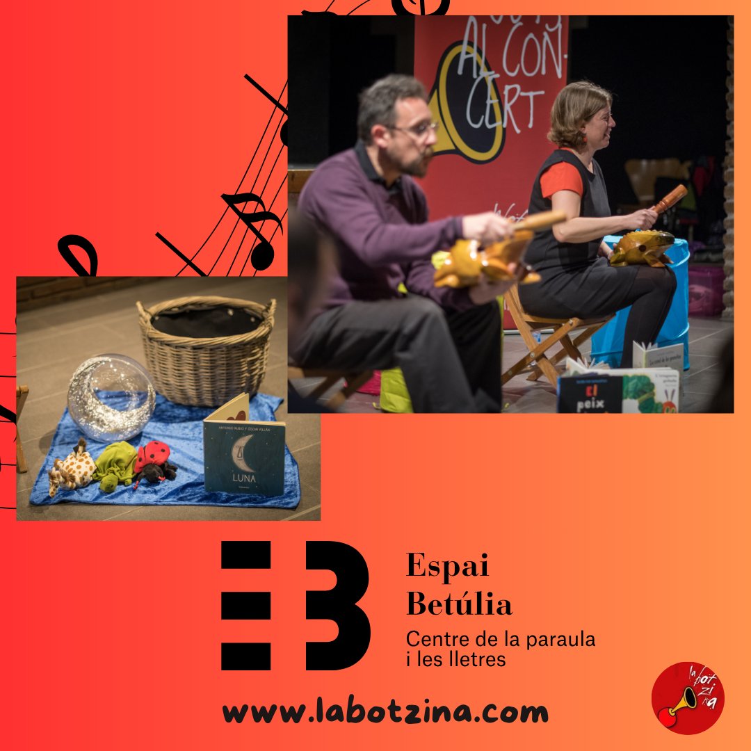 Demà coneixerem un nou espai tot fent ENTRESONS per nadons, tenim moltes ganes de poder omplir de música i contes l'Espai Betúlia de Badalona.