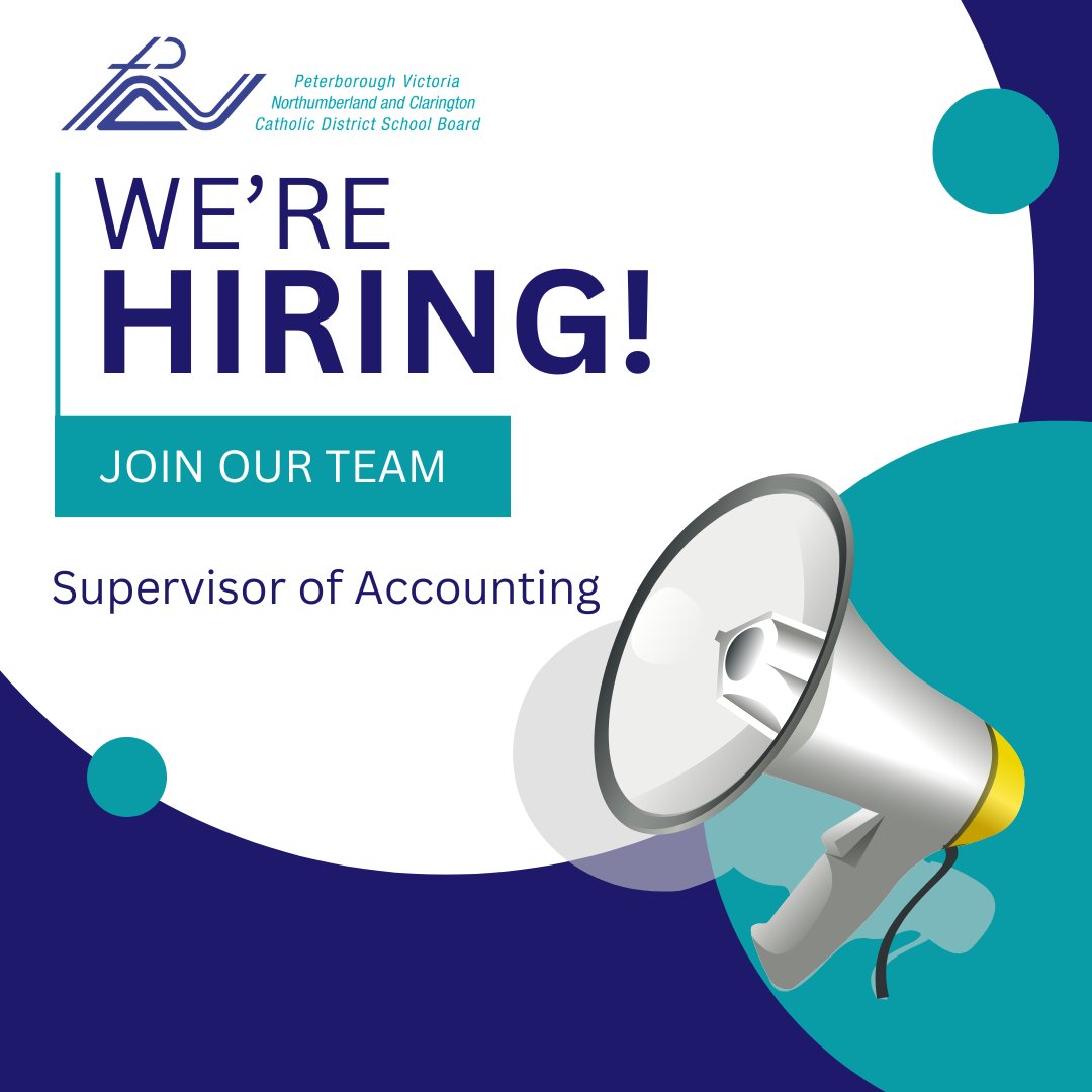 📢 Come join our team!
  
PVNC Catholic is hiring a Supervisor of Accounting!

🔗Submit your application on Apply to Education: 
pvnccdsb.simplication.com/applicant/jobp…