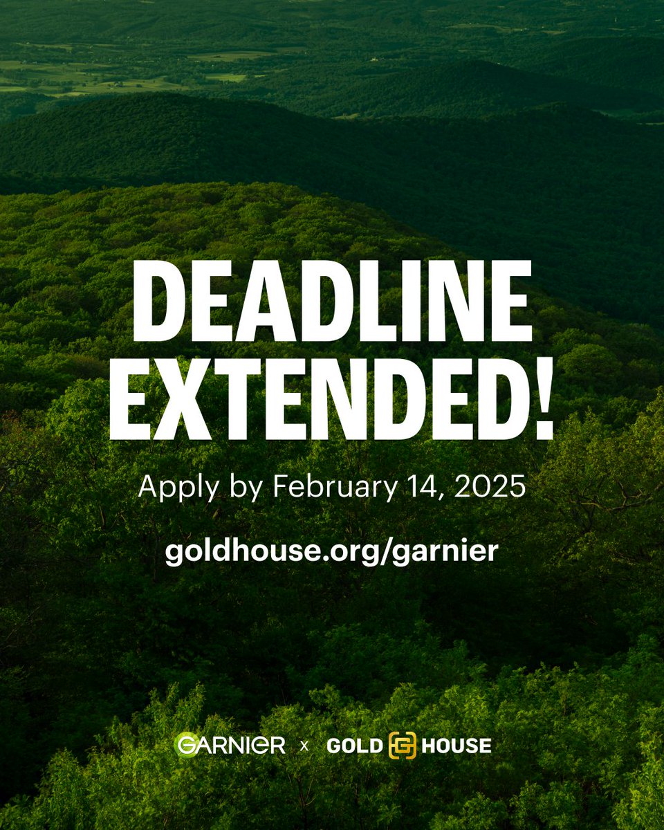 Big news! 🌟 We've extended the @garnierusa x @goldhouseco GOLD GREEN GRANT deadline to February 14th AND we're thrilled to introduce our extraordinary selection committee: