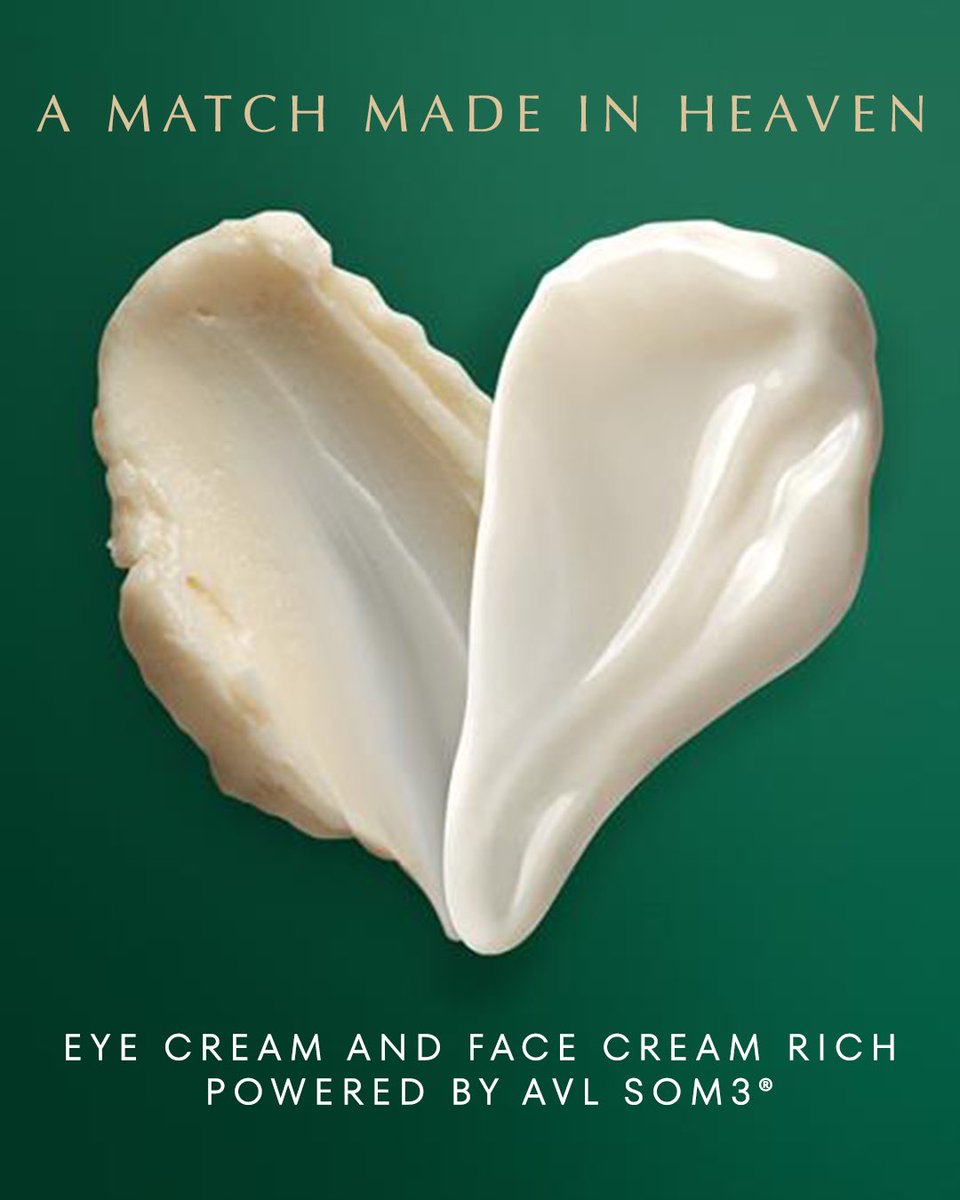 avlaboratories's tweet photo. Show your skin some love this Valentine’s Day with our new moisturizing products: Eye Cream + Face Cream Rich, powered by AVL SOM3®.

This is the kind of luxury meant to be shared.
 
Experience weightless revitalization with our advanced, gel-textured Eye Cream. It delivers powerful results while locking in the moisture and hydration - perfect for those seeking intense, results-driven care.

Buttery and decadent, Face Cream Rich is the ultimate rescue for dry, thirsty skin. It’s clinically proven to aid with firmness, elasticity and improve moisture. Plus, it’s proven to reduce the appearance of fine lines and wrinkles, with results in just 4 weeks.
_
#AVL #AVLaboratories #AVLSOM3 #RethinkYourRoutine #SkinCareBackedByScience #SkinCarePoweredByScience  #AntiAgingSkinCareProducts #AntiWrinkleSerum #PowerfulSkincare #TransformativeSkinCare #SkincareScience #SkinWellness #MolecularSkinCare #MedicalGradeSkincare #DermatologistApproved #ClinicalSkincare #SkinStories #ScienceMeetsSkincare #SkinWellness #HealthySkin #SkinLongevity #PostTreatment #HealingSkinCare #SkinHealth #MolecularNutrition #SkincareScience #SkincareLaunch #NewSkinCareProducts