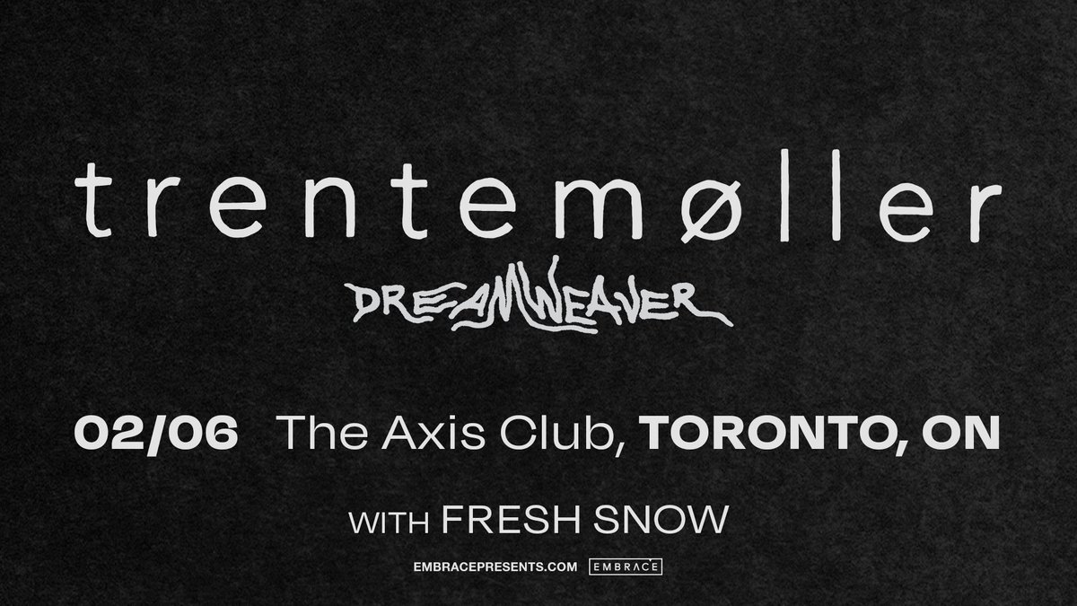 EmbracePresents's tweet photo. TONIGHT: #Trentemøller takes over the Axis Club with his Dreamweaver Tour! Limited tickets are still available online and at the door. Set times below:
7pm - Doors 
8pm - Fresh Snow 
9pm - Trentemøller 
**All set times are subject to change 
🎟️ https://t.co/M1gAZJoaXH https://t.co/VAoxHGB4Lc