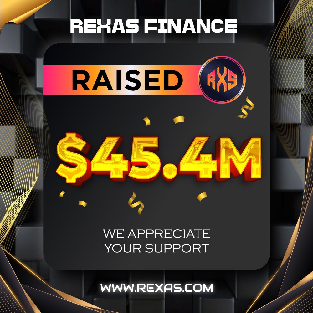 rexasfinance's tweet image. ⭐️ Milestone Alert! ⭐️

Rexas Finance has successfully raised $45.4 Million! 🚀

Thank you for your support! 👍

Buy Now: Rexas.com

#rexas $RXS #RexasFinance #cryptomarket