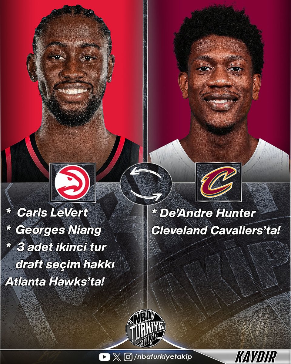 NBATurkiyeTakip's tweet photo. 2) NBA'de son gerçekleşen takaslar 🔥 #DeandreHunter https://t.co/kC9rWzXZoW