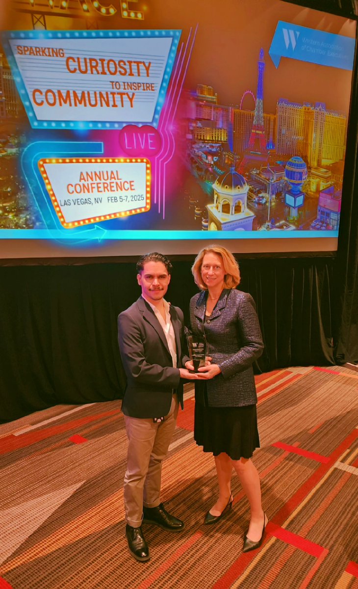 lvchamber's tweet image. The Vegas Chamber was proud to receive the Overall Communications Award at the WACE Annual Conference – Sparking Curiosity to Inspire Community!
Read our latest magazine issue here: issuu.com/vegaschamber/d…
#Vegas #ChamberofCommerce #WACE #Communications #Awards #advocacy