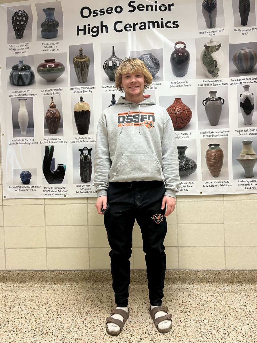 Congratulations to Gavyn Krzoska for being awarded the Gustavus Art Scholarship for his ceramic portfolio!