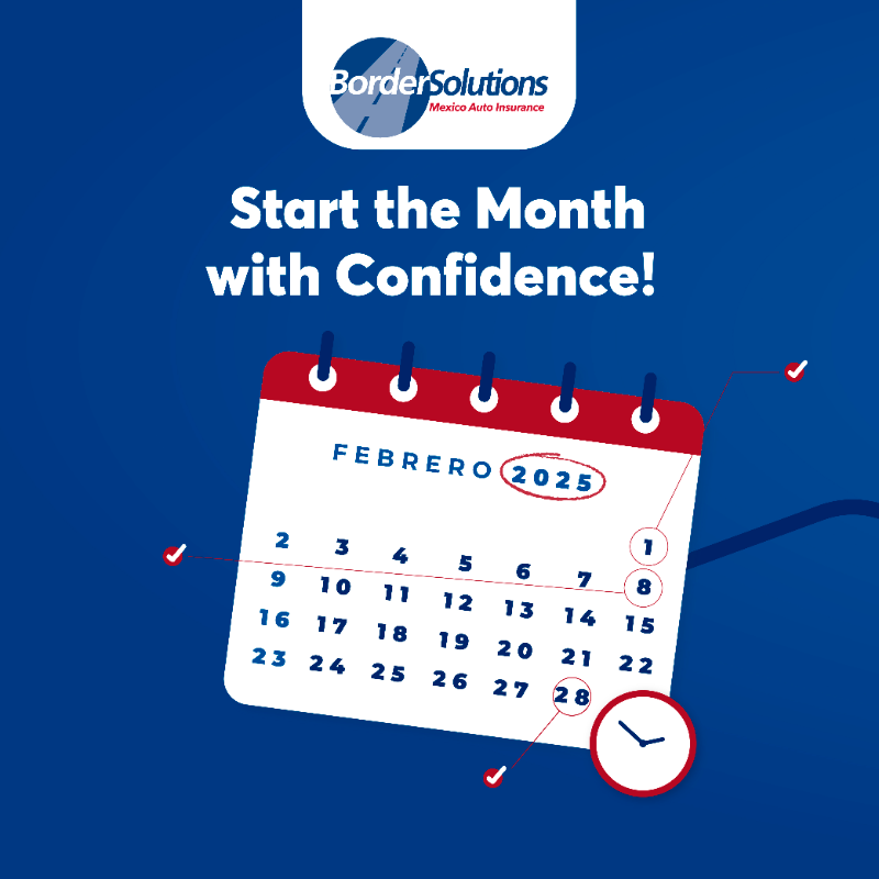BorderSolutions's tweet photo. February is here 😍! Whether you're planning a quick weekend escape to Mexico or a longer adventure, we've got you covered.

From 1-day to 1-year policies, BorderSolutions ensures your travels are safe and worry-free. 

#MexicoAutoInsurance #SafeTravels #RoadTripReady