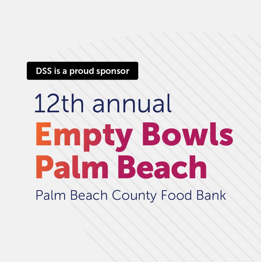 Empty Bowls is a national event hosted on a local scale by the <a href="/FoodBankPBC/">Palm Beach County Food Bank</a> to help those in need. More than 173,000 residents in Palm Beach County, FL  struggle with hunger and DSS is proud to help the #Community. Learn more and we'll see you on 2/21!  pbcfoodbank.org/emptybowlspalm…