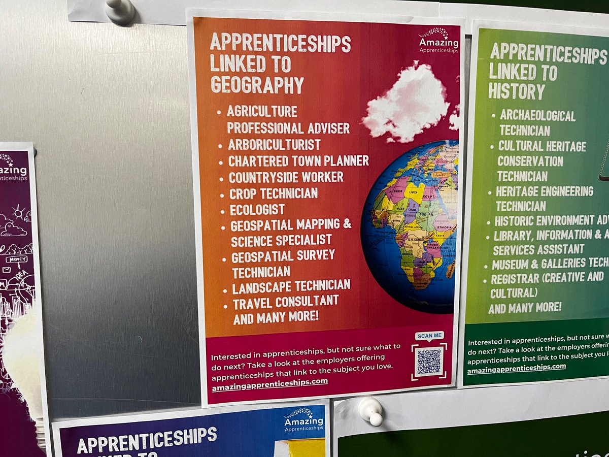 SHSCareersHE's tweet photo. While many of our @surbitonhigh students go to great universities, every year some students opt for the increasingly brilliant apprenticeships out there. @Apprenticeships  here we see how school subjects link to careers https://t.co/2MMGOlruGv