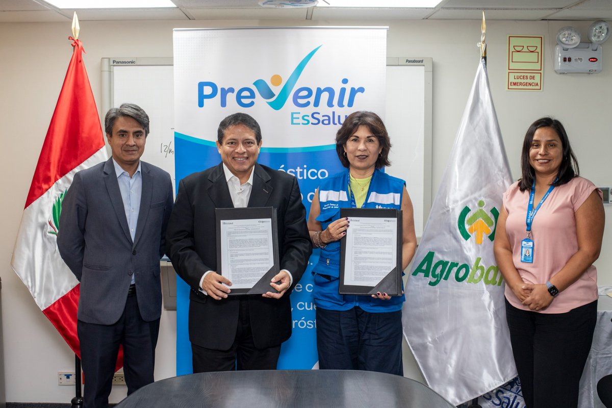 EsSalud Perú (@essaludperu) on Twitter photo Gracias a la alianza estratégica entre #EsSalud y el Banco <a href="/AgrobancoP/">Agrobanco Perú</a>, cerca de 1000 trabajadores de la entidad estatal a nivel nacional accederán al programa “#PrevenirEsSalud”, mediante el cual podrán realizarse una evaluación integral de salud, en sus mismos centros Gracias a la alianza estratégica entre #EsSalud y el Banco <a href="/AgrobancoP/">Agrobanco Perú</a>, cerca de 1000 trabajadores de la entidad estatal a nivel nacional accederán al programa “#PrevenirEsSalud”, mediante el cual podrán realizarse una evaluación integral de salud, en sus mismos centros