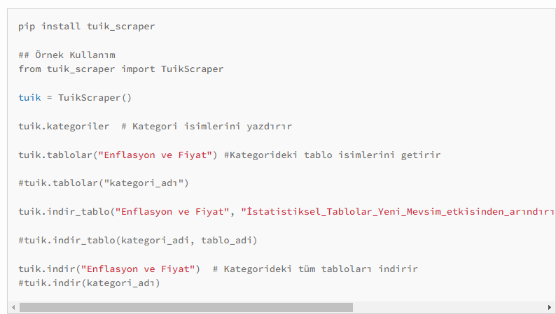 Ister Python TÜİK sitesinden veri çekmenizi sağlayan bir python paketi yayınladım ...