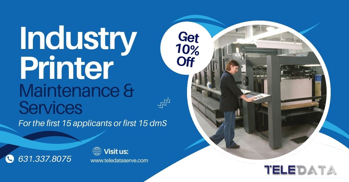 Teledataserve1's tweet image. 🖨️ Struggling with printer issues? Let us handle it! Get 10% off printer maintenance &amp;amp; services for the first 15 applicants or DMs! 📩 Call now at (631) 337-8075 or visit ➡️ teledataserve.com #PrinterMaintenance #TechSupport #TeleDataServices