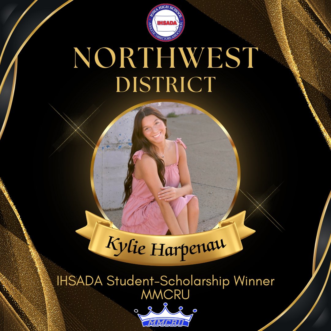 🎉 Congratulations to Kylie Harpenau from MMCRU on being named the IHSADA Student-Scholarship Winner for the Northwest District! Your dedication and hard work are inspiring. Well deserved! 👏 <a href="/MMCRUroyals/">MMCRU Royals</a>