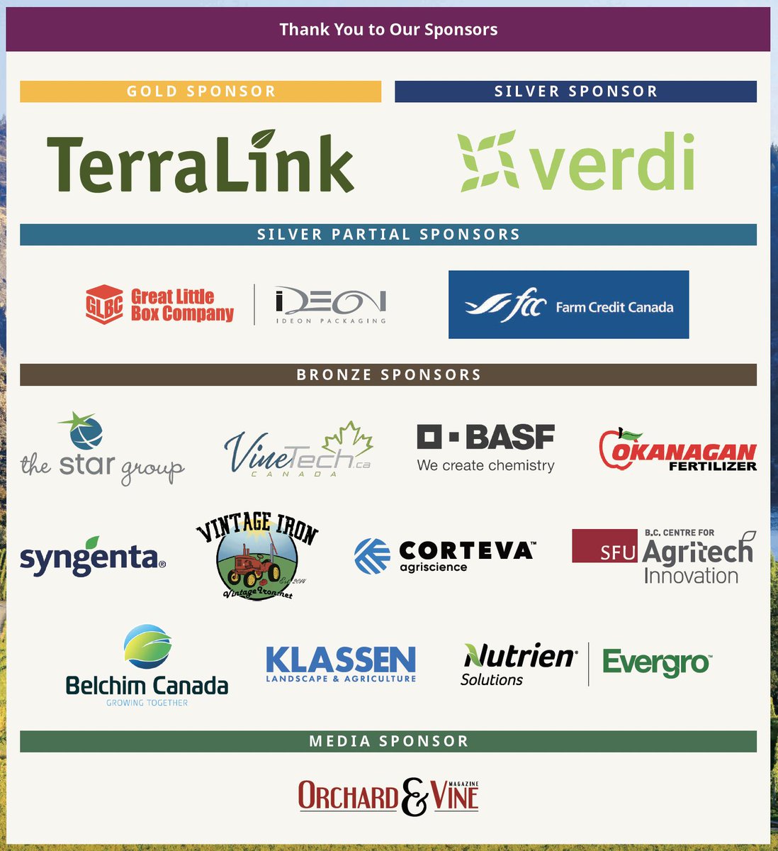 🌿Honored to be among such great company! 🍇 Proud to sponsor Southern Interior Horticultural Show - sharing best practices for B.C.’s tree fruit and grape industries. Looking forward to insightful conversations and new connections.
<a href="/VisitPenticton/">Visit Penticton</a>  #GrowTogether #bcfruit #bcwine