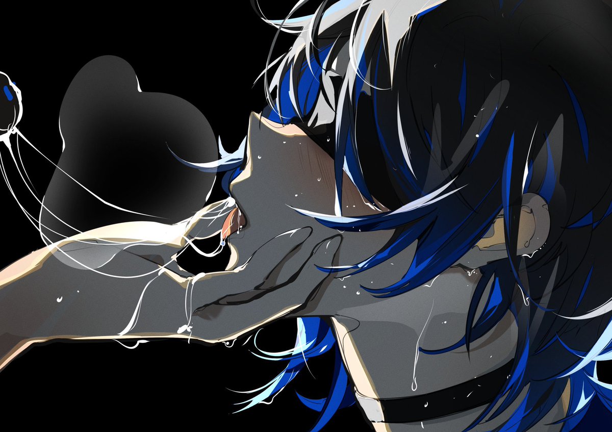 When I’m being extra good, I make the cutest noises through my ball-gag 😖💙

(Extra sus alt from <a href="/AimableManahira/">ART of RAVEN /COMMISSION OPEN</a> too 💙)