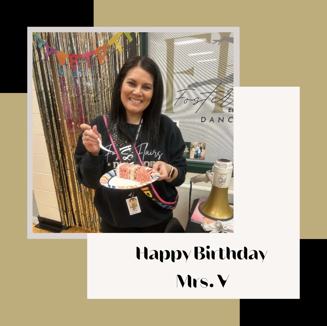 Happy Birthday to our amazing director, Mrs. V!! We're so happy to have you as our director and we couldn’t do it without you. We all love you and hope that you have an amazing birthday!!💛✨🖤
