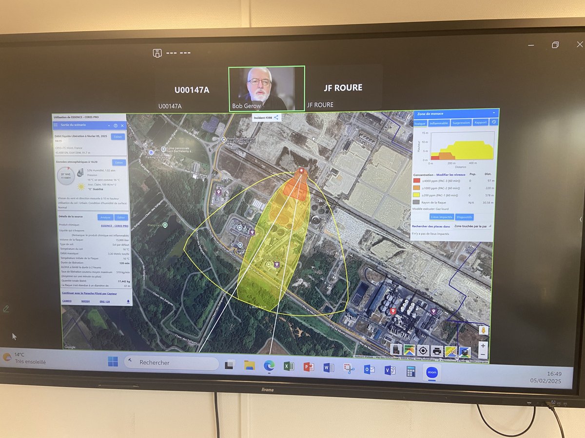 Semana dedicada a la formación en riesgo tecnológico:
- ☢️ para personal del túnel del Somport.
- Químico 🧑‍🔬: simulaciones de dispersión atmosférica con formador canadiense.
- recepción material ☢️.
#NRBQ
#Colaboración
#Formación