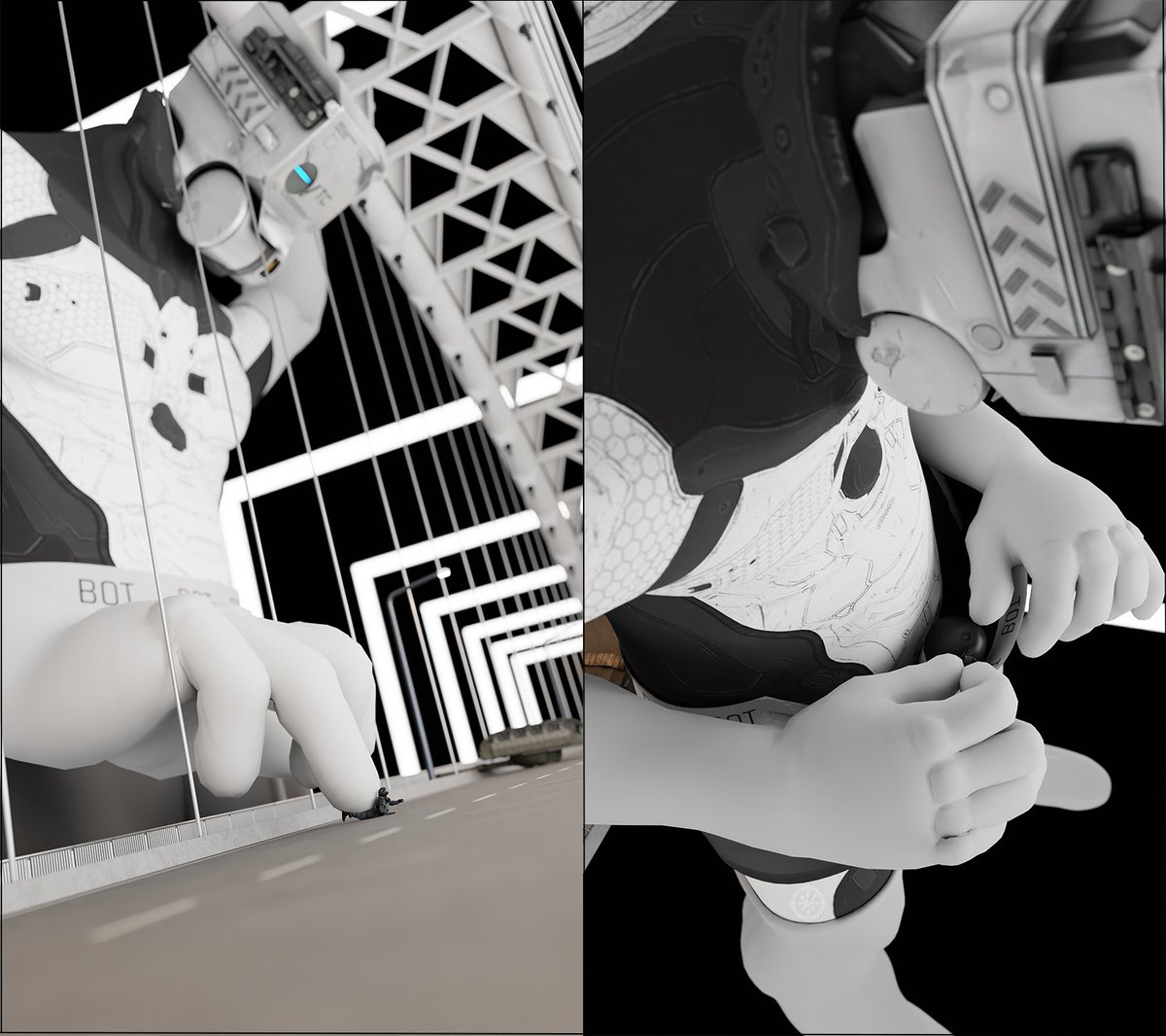 MCS Handbook Tip #062 

If in the midst of action on an open bridge, try to peacefully negotiate terms to lower the tension of the situation. This shall give you a higher rate of survival.

#sizetwitter #malemacro #giantrobot #cyborg #nsfw