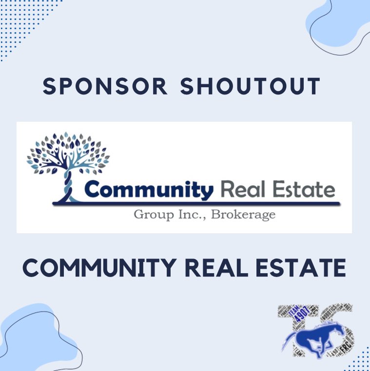 A huge thank you goes out to Community Real Estate for sponsoring our team!