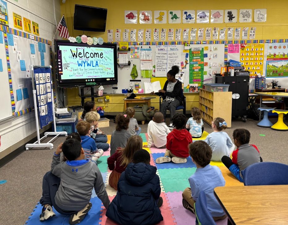 📚✨ Our WYWLA girls gave back to the community for World Read Aloud Day by reading to K-3 students at Hunter Elementary! 🌎📖 Sharing stories builds connections, sparks joy, and inspires a love of reading. Proud of our girls for leading through literacy! 💙🦉 #WRAD #WYWLAREADS