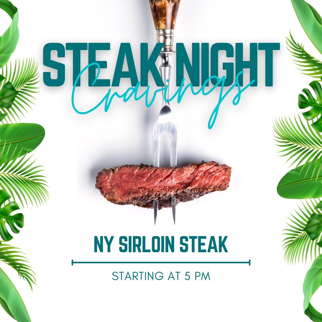 Steak Night Thursdays at Tropics! 🥩 Perfectly grilled, juicy, and just the way you like it—come treat yourself! #SteakNight #TropicsWV #ThursdayTradition