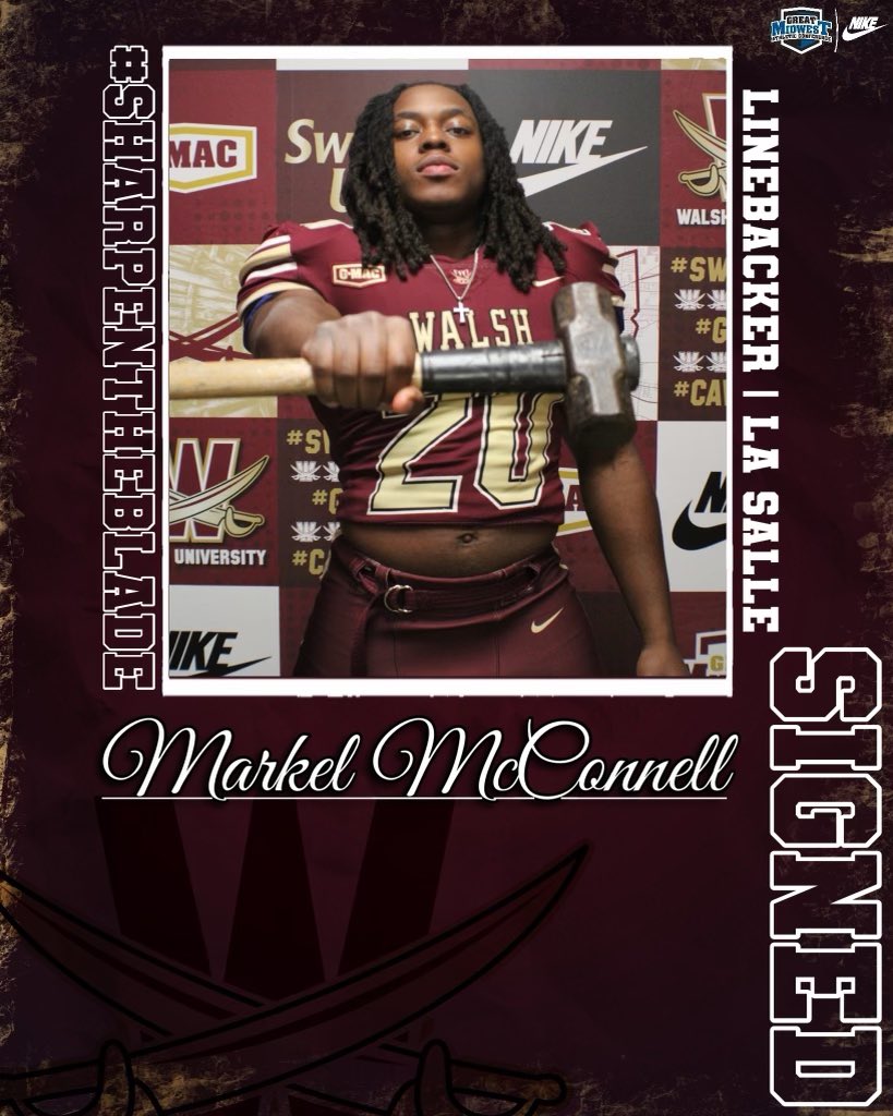 Walsh Football (@walshufootball) on Twitter photo Welcome to Canton, <a href="/MarkelM41/">Markel McConnell</a> !
🏠Cincinnati, OH
🏫 La Salle High School
🏈 Linebacker
#ChaseTheLion ⚔️ Welcome to Canton, <a href="/MarkelM41/">Markel McConnell</a> !
🏠Cincinnati, OH
🏫 La Salle High School
🏈 Linebacker
#ChaseTheLion ⚔️