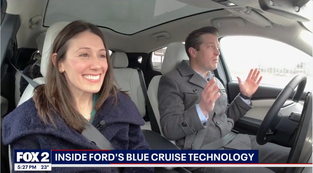 I recently took Dave Spencer at Fox 2 Detroit out to use #BlueCruise hands-free highway driving. Check it out below! 

lnkd.in/gZw8c52a
