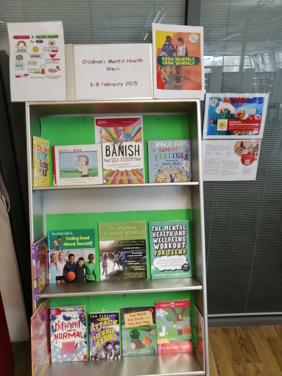 This week is Children's Mental Health Week.
The more we understand about ourselves, the better we're prepared to tackle life's ups and downs. 

At The Campus library, we have many books to help manage emotions, build self-esteem &amp; foster self-discovery.
#ChildrensMentalHealthWeek