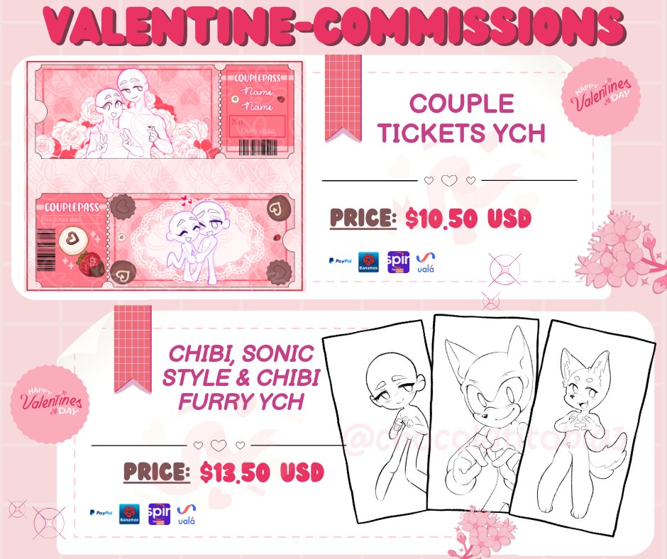 ChocolatitoBla3's tweet image. [English]
Hi everyone! I open valentine commissions if someone interested im here. I send you a big hug and may you be well.🫶✨💕💖
#commissionsopen #ValentinesDay