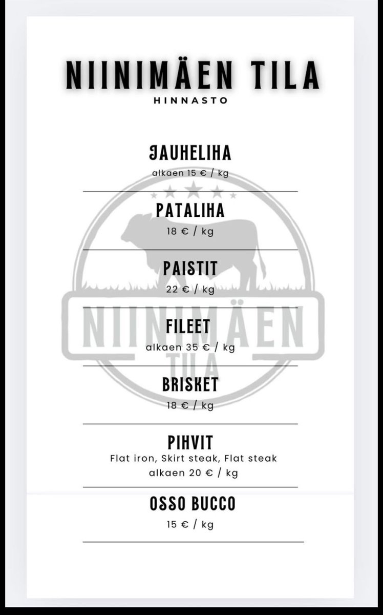 JKunelius's tweet photo. Mis sie tarviit hyvää paikallista lihaa, niin täältä sitä löytys.
Ping @T_opioidi #supportyourlocalbutcher https://t.co/Z9KqTd5aJm