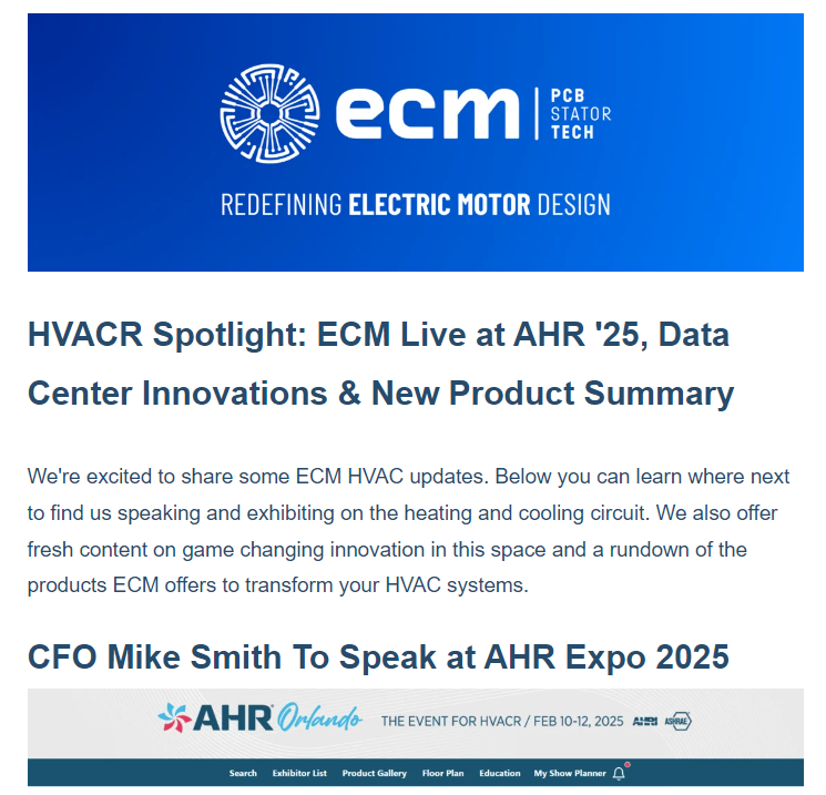 pcbstator's tweet image. #PCBStator #electricmotor innovation and #PrintStator #CAD bring big efficiency and form factor benefits to #HVAC systems. We published this ECM HVAC update with new research and info on ECM @ahrexpo &apos;25. hubs.ly/Q035GV7m0