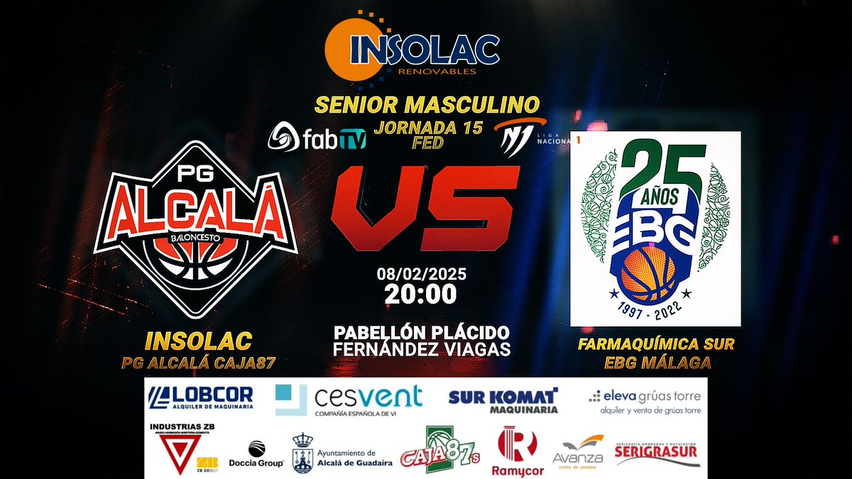 <a href="/IMDSevilla/">IMD Sevilla</a> <a href="/SevillaFaB/">FAB Sevilla</a> <a href="/aytoguadaira/">Alcalá de Guadaíra</a> <a href="/ventanascesvent/">Ventanas Cesvent</a> <a href="/Lobcor/">Lobcor</a> <a href="/mueblesramycor/">ramycor</a> <a href="/mamparasdoccia/">Mamparas Doccia</a> Partidos para este fin de semana.
2/3🧵 

<a href="/imdsevilla/">IMD Sevilla</a> <a href="/sevillafab/">FAB Sevilla</a>

Nuestros colaboradores:
<a href="/aytoguadaira/">Alcalá de Guadaíra</a>
Insolac Renovables
<a href="/ventanascesvent/">Ventanas Cesvent</a>
Eleva Grúas Torre
Industrias ZB
<a href="/lobcor/">Lobcor</a>
<a href="/mueblesramycor/">ramycor</a>
Sur Komat
Avanza Centro de Estudios
Serigrasur
<a href="/mamparasdoccia/">Mamparas Doccia</a>
Fotografía Reyes Ros