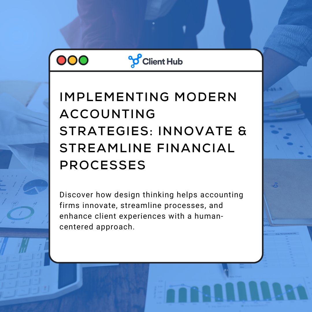 Accounting meets innovation! Design thinking is reshaping how firms solve problems, improve workflows, and better serve clients. Explore how to use this strategy here: clienthub.app/blog/modern-ac…

#DesignThinking #ClientHub