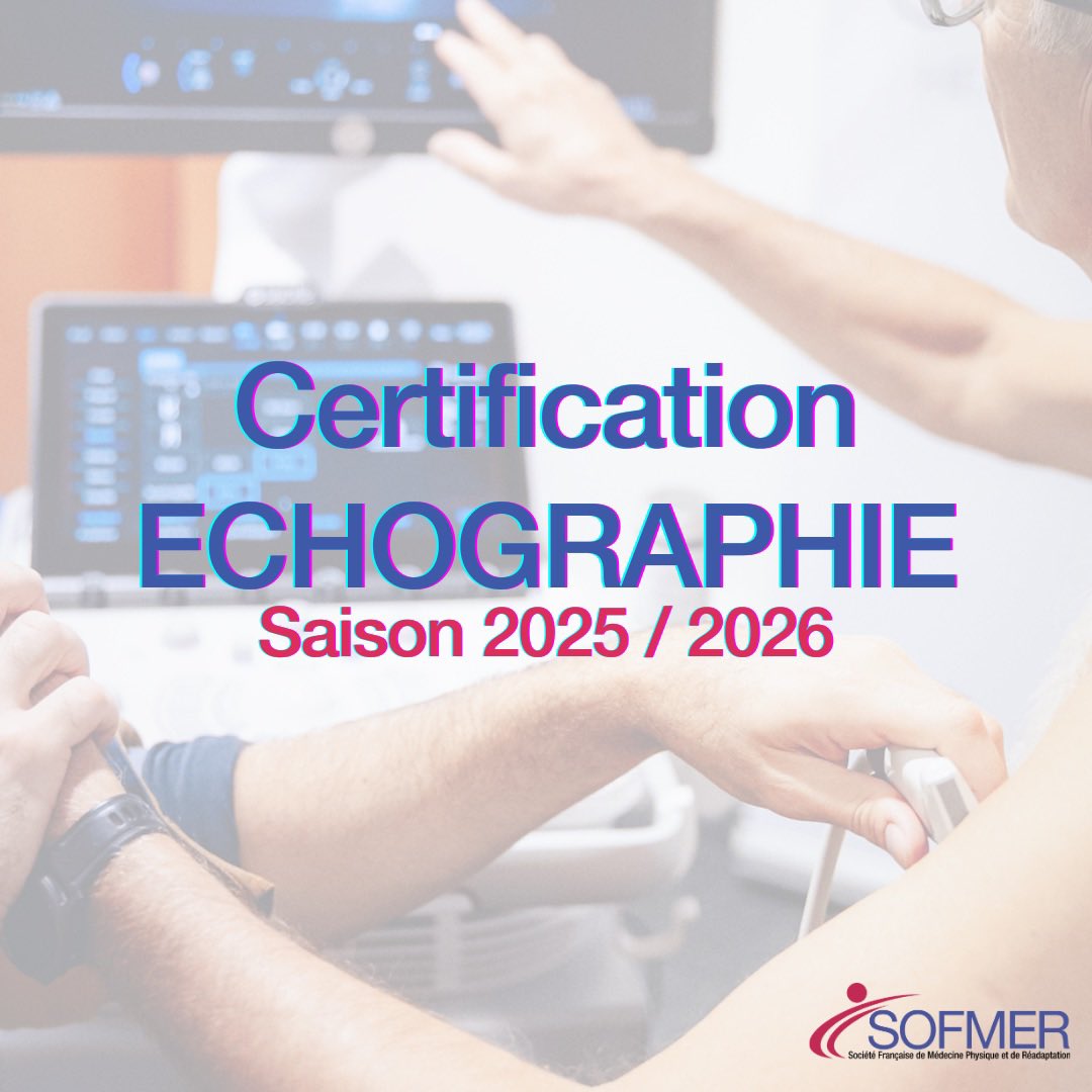 SOFMERofficiel's tweet image. 📆 DATE LIMITE : 28 février 2025 

La SOFMER et le COFEMER organisent en 2025-2026 une formation certifiante à l’échographie interventionnelle ! 

#formationmedicale #medecine #formationmedicalecontinue #medecinephysiqueetreadaptation #echographie
