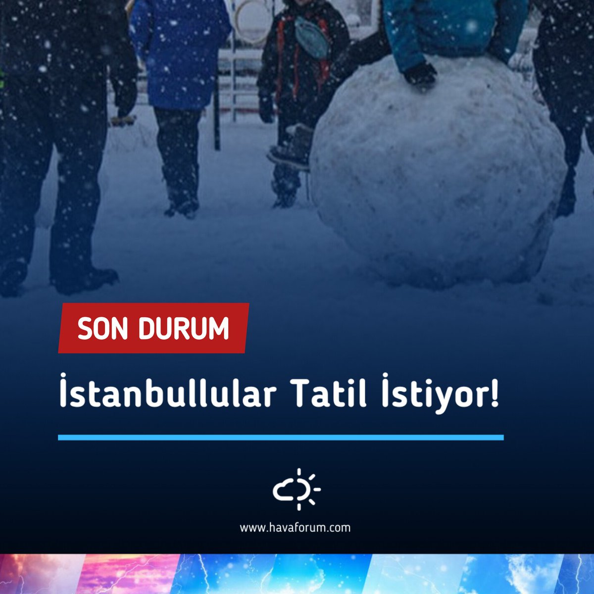 HavaForum's tweet photo. İstanbullu öğrenciler cuma günü beklenen soğuk hava ve yer yer kar yağışı geçişleri sebebiyle herhangi bir risk oluşmaması adına KAR TATİLİ istiyor! ❄️ Bu şekilde 3 gün dinlenip hastalık riskini de minumuma indirmek istiyorlar. Gelir mi bir soğuk hava tatili? ❄️⛄️ #tatil https://t.co/Fm6k8a2JIp