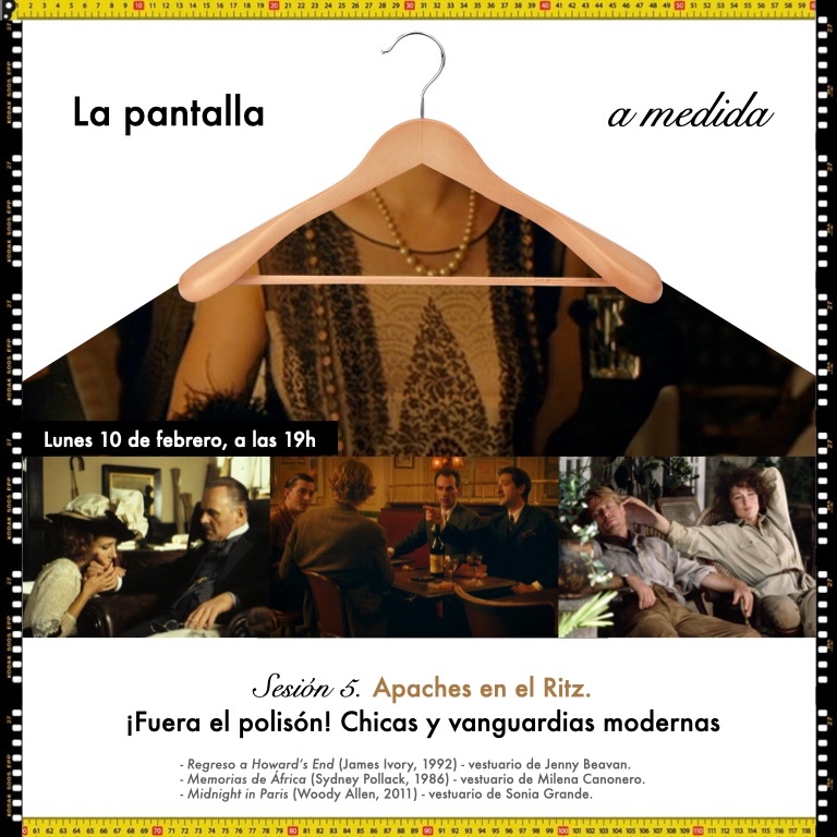 Pues el lunes tenemos cita con el nuevo siglo, como siempre a las 19h en El Taller de Chus (C/ Génova, 14). Habrá sufragistas, flappers, apaches, Chaneles y vanguardias de todo tipo. Ojalá os apetezca dar una vuelta por los tiempos modernos, ¡tal vez los más modernos de todos!